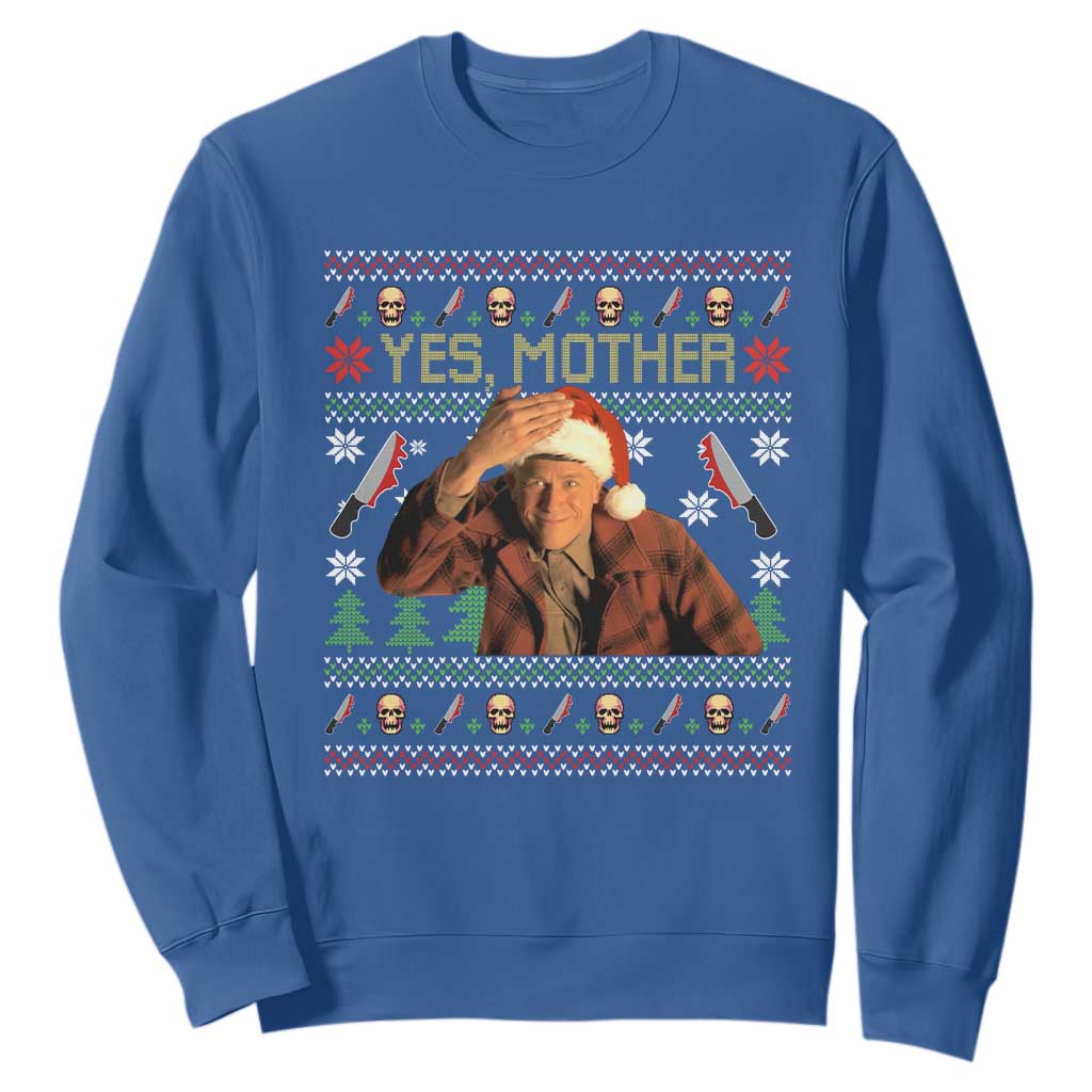 Ed Gein Christmas Sweatshirt Funny Yes Mother Xmas Serial Killer TS11 Royal Blue Print Your Wear
