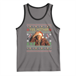 Ed Gein Christmas Tank Top Funny Yes Mother Xmas Serial Killer TS11 Deep Heather Black Print Your Wear