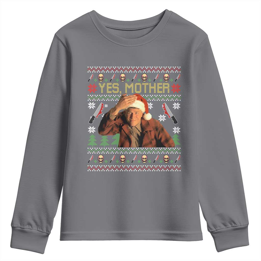 Ed Gein Christmas Youth Sweatshirt Funny Yes Mother Xmas Serial Killer TS11 Charcoal Print Your Wear