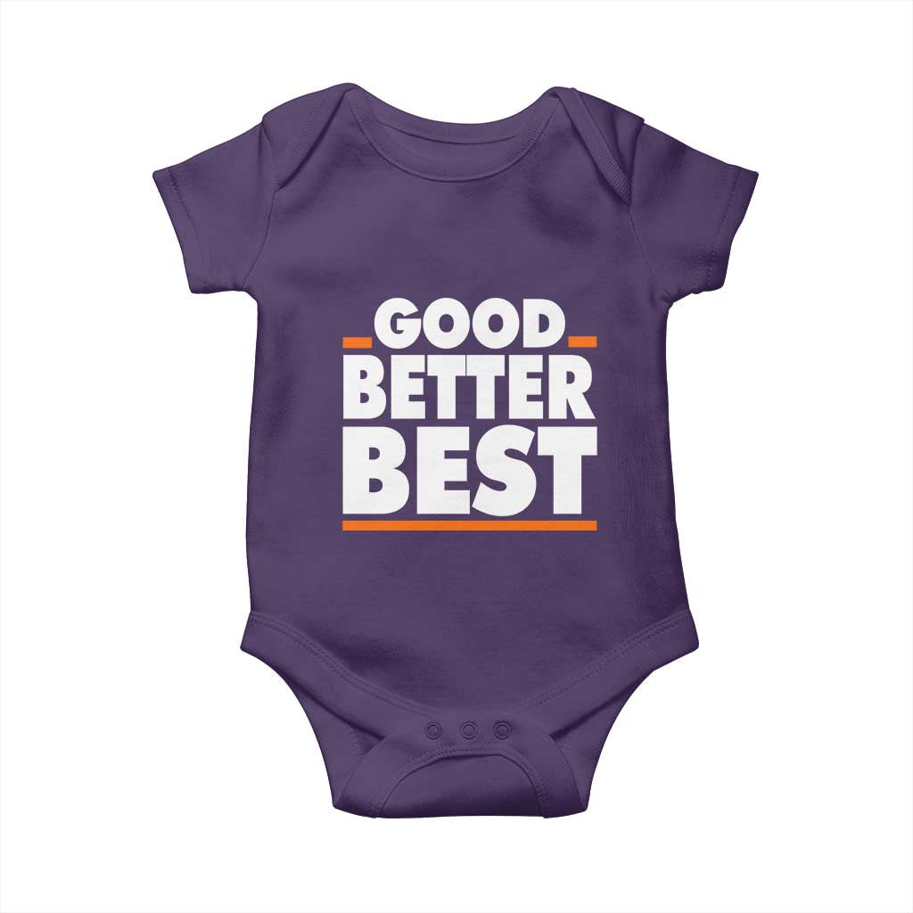 Good Better Best Baby Onesie CFB Motivation American Football TS11 Purple Print Your Wear