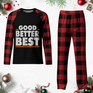 Good Better Best Plaid Pajama Set CFB Motivation American Football TS11 Buffalo Plaid Print Your Wear