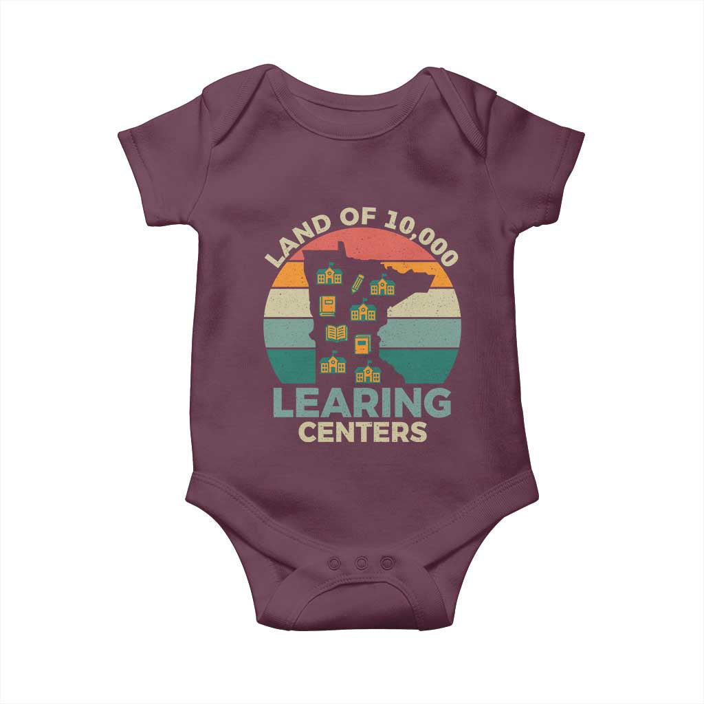 Funny Land Of 10000 Learing Center Baby Onesie Anti Scam Awareness TS11 Maroon Print Your Wear