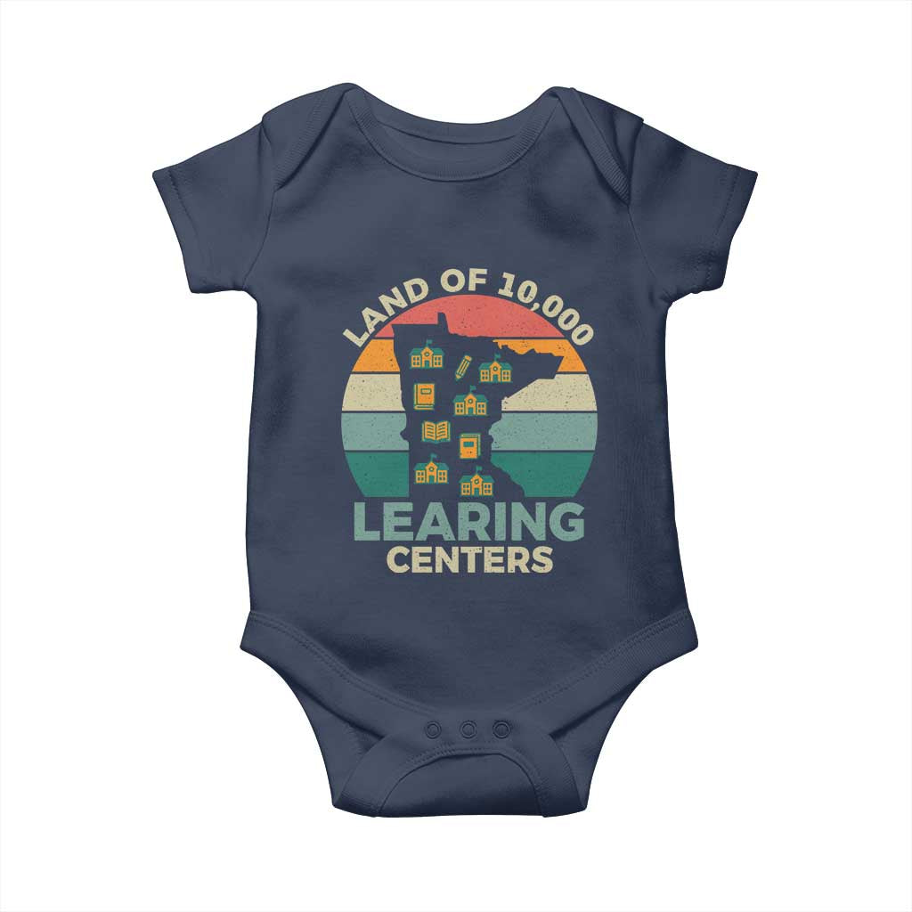 Funny Land Of 10000 Learing Center Baby Onesie Anti Scam Awareness TS11 Navy Print Your Wear