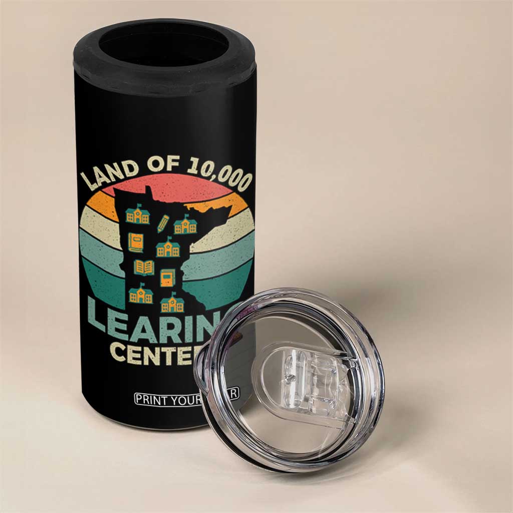 Funny Land Of 10000 Learing Center 4 in 1 Can Cooler Tumbler Anti Scam Awareness TS11 Print Your Wear