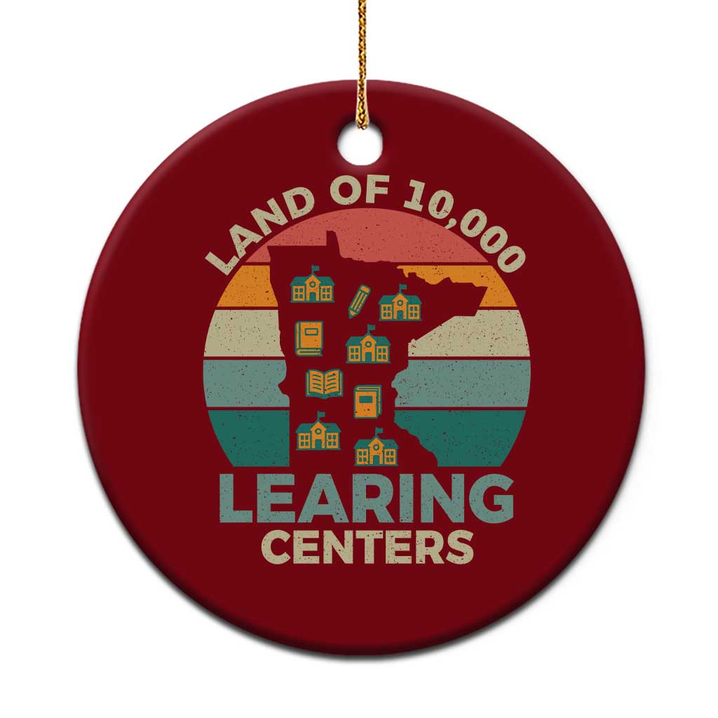 Funny Land Of 10000 Learing Center Ceramic Ornament Anti Scam Awareness TS11 1pc Red Print Your Wear