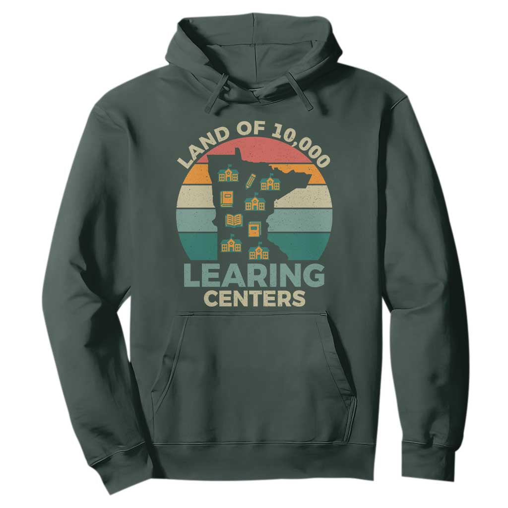 Funny Land Of 10000 Learing Center Hoodie Anti Scam Awareness TS11 Dark Forest Green Print Your Wear