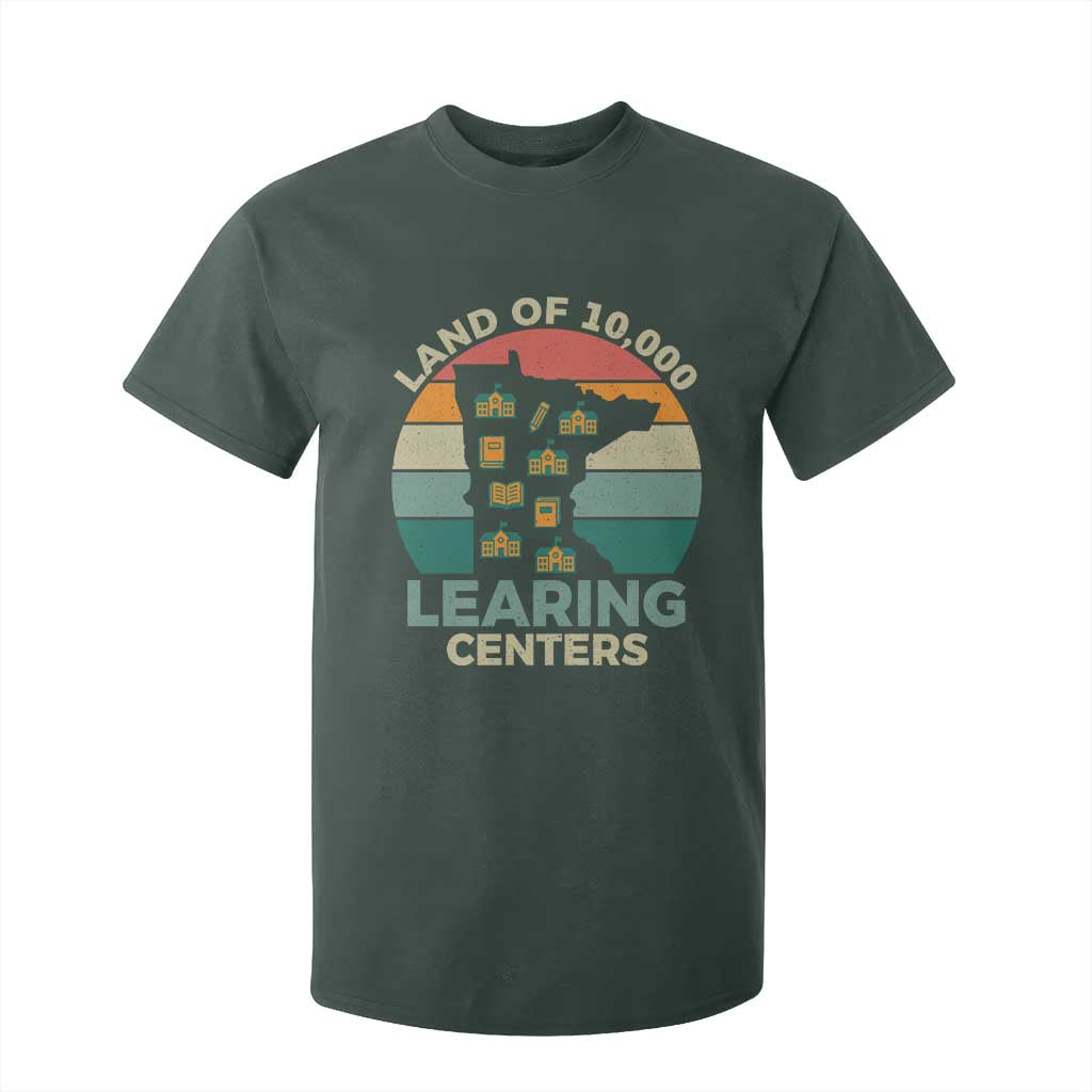 Funny Land Of 10000 Learing Center T Shirt For Kid Anti Scam Awareness TS11 Dark Forest Green Print Your Wear