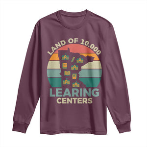 Funny Land Of 10000 Learing Center Long Sleeve Shirt Anti Scam Awareness TS11 Maroon Print Your Wear