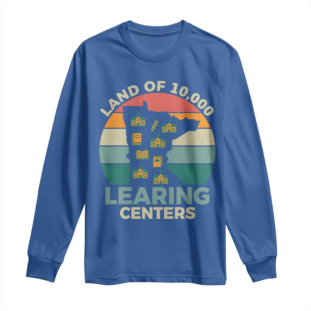 Funny Land Of 10000 Learing Center Long Sleeve Shirt Anti Scam Awareness TS11 Royal Blue Print Your Wear