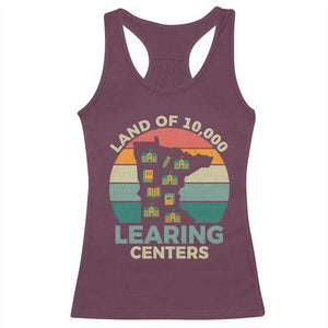 Funny Land Of 10000 Learing Center Racerback Tank Top Anti Scam Awareness TS11 Maroon Print Your Wear
