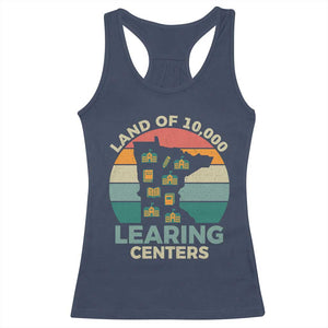Funny Land Of 10000 Learing Center Racerback Tank Top Anti Scam Awareness TS11 Navy Print Your Wear