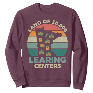 Funny Land Of 10000 Learing Center Sweatshirt Anti Scam Awareness TS11 Maroon Print Your Wear