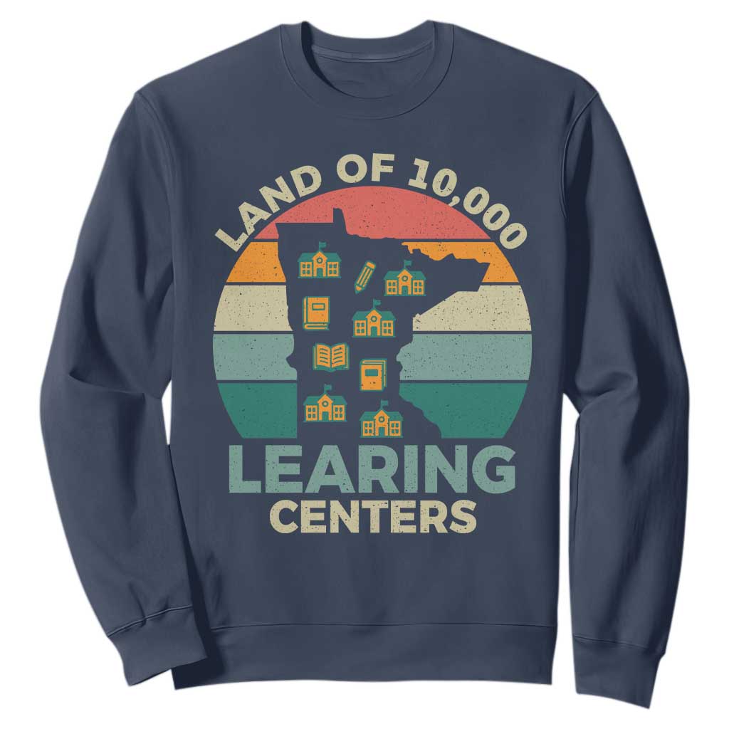 Funny Land Of 10000 Learing Center Sweatshirt Anti Scam Awareness TS11 Navy Print Your Wear