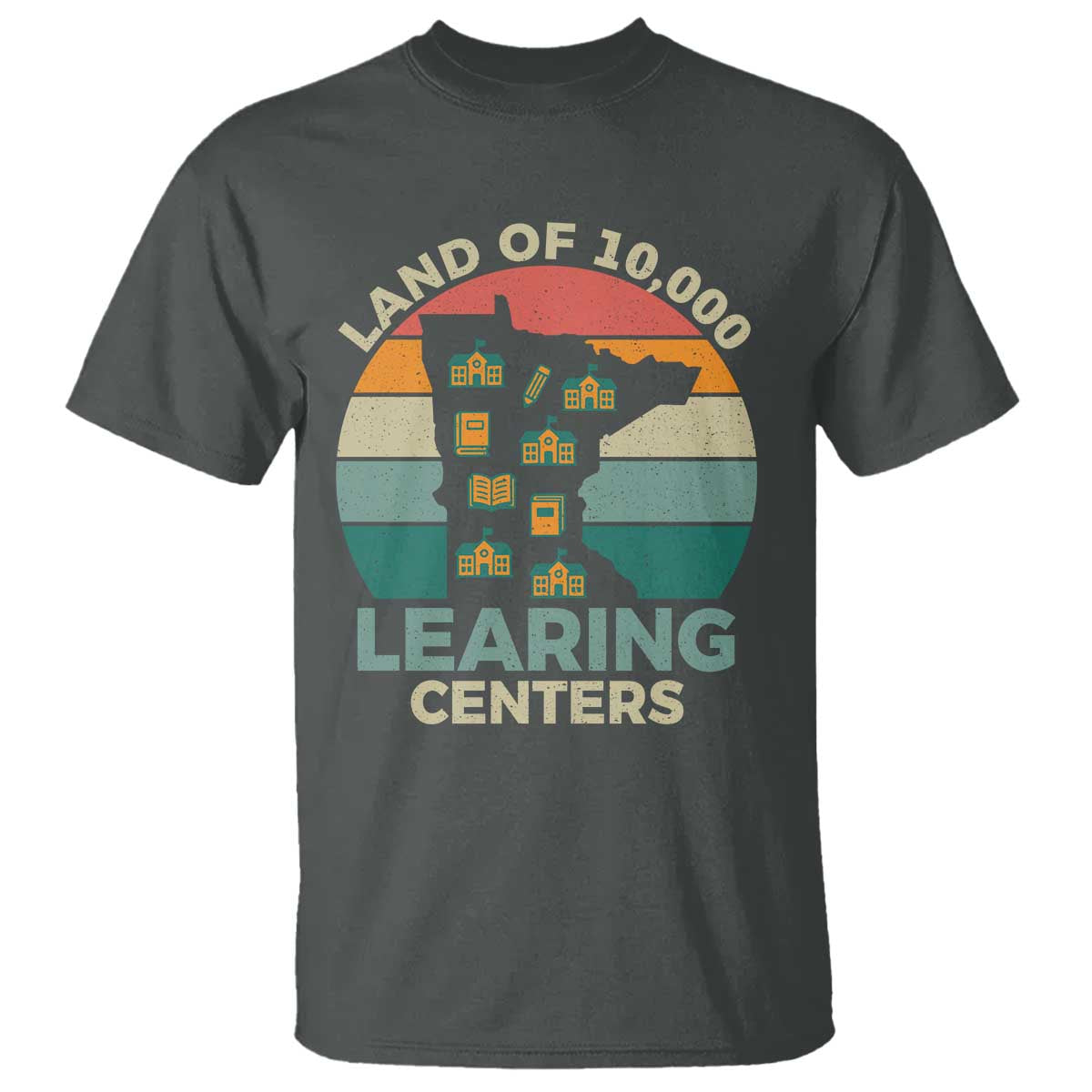 Funny Land Of 10000 Learing Center T Shirt Anti Scam Awareness TS11 Dark Heather Print Your Wear