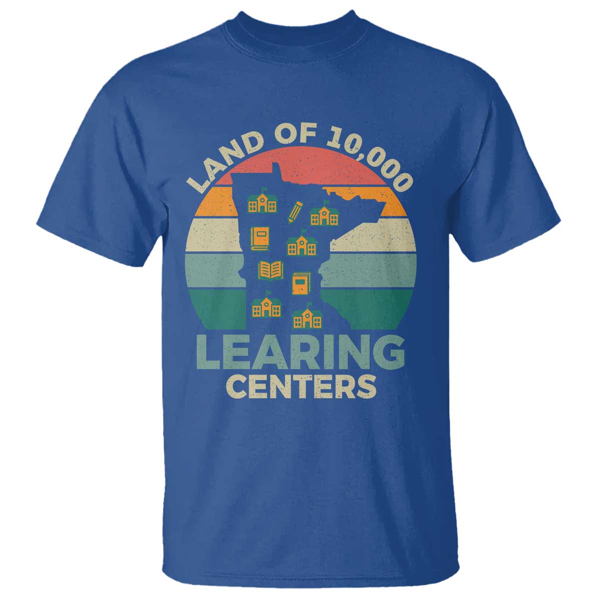 Funny Land Of 10000 Learing Center T Shirt Anti Scam Awareness TS11 Royal Blue Print Your Wear