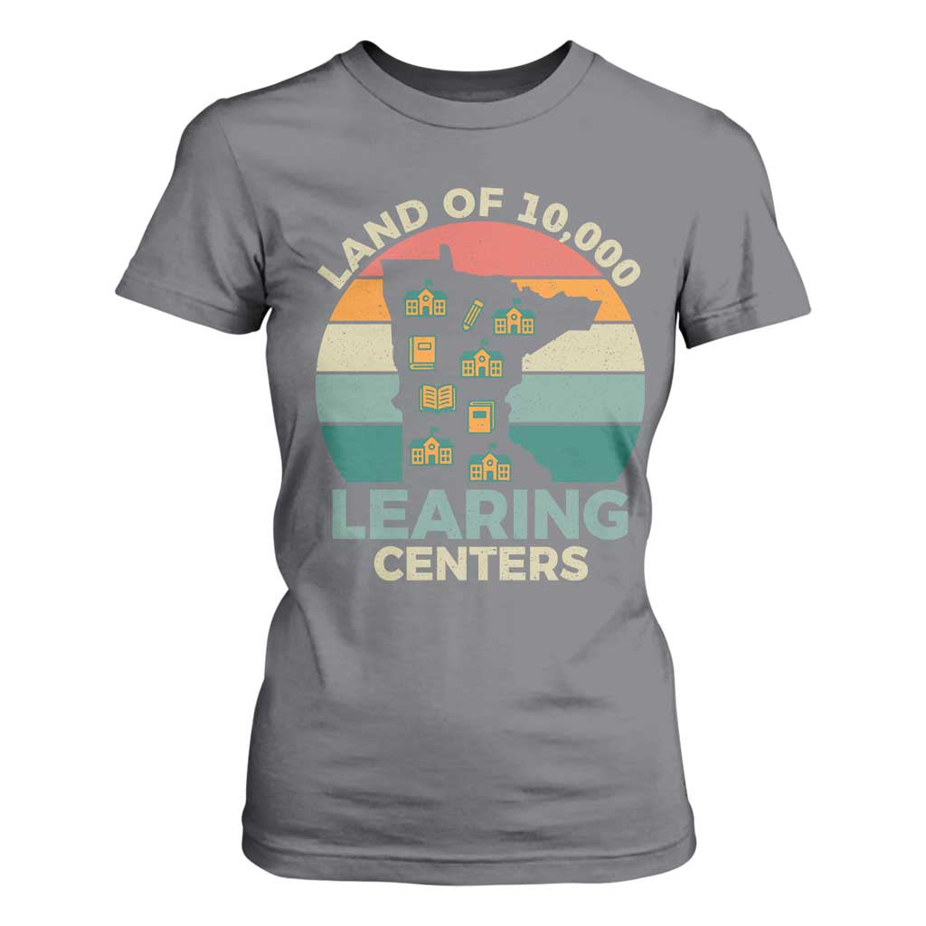 Funny Land Of 10000 Learing Center T Shirt For Women Anti Scam Awareness TS11 Charcoal Print Your Wear
