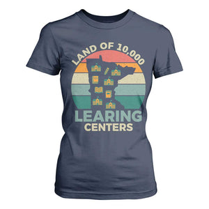 Funny Land Of 10000 Learing Center T Shirt For Women Anti Scam Awareness TS11 Navy Print Your Wear
