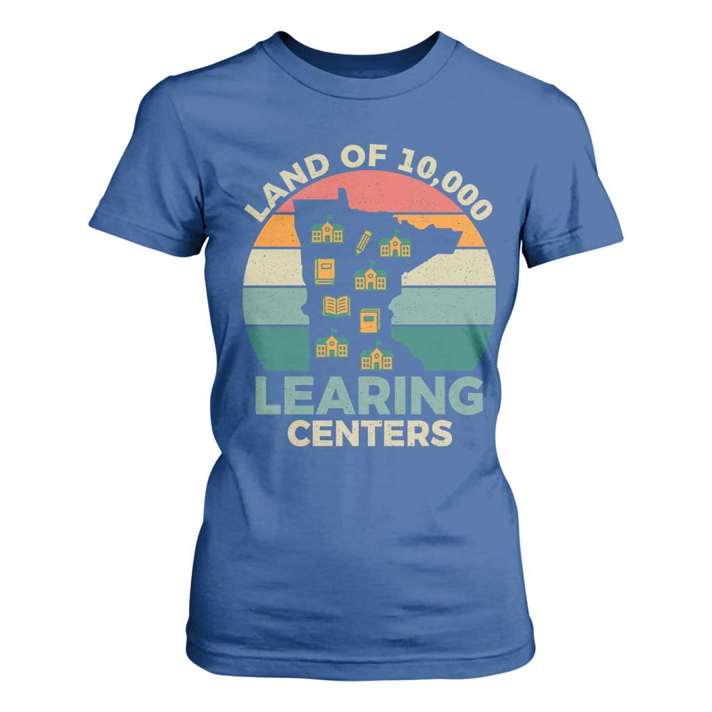 Funny Land Of 10000 Learing Center T Shirt For Women Anti Scam Awareness TS11 Royal Blue Print Your Wear