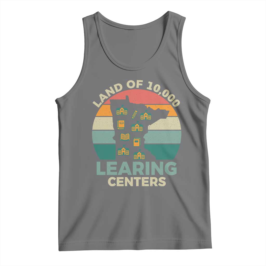 Funny Land Of 10000 Learing Center Tank Top Anti Scam Awareness TS11 Black Heather Print Your Wear