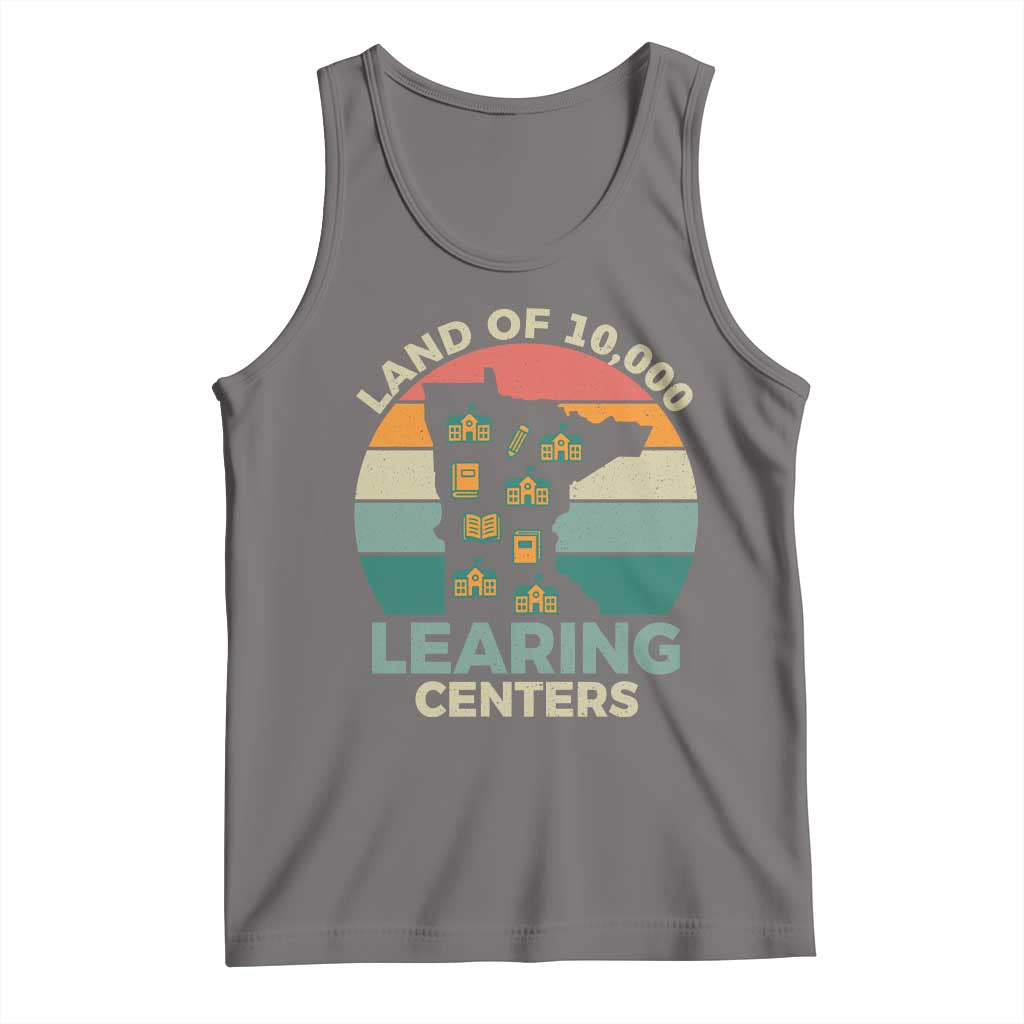 Funny Land Of 10000 Learing Center Tank Top Anti Scam Awareness TS11 Deep Heather Print Your Wear