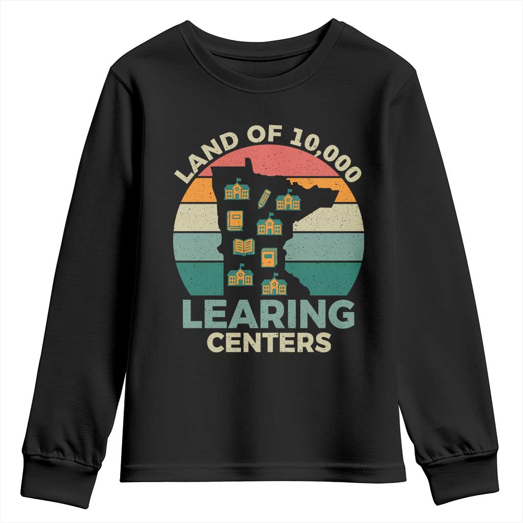 Funny Land Of 10000 Learing Center Youth Sweatshirt Anti Scam Awareness TS11 Black Print Your Wear