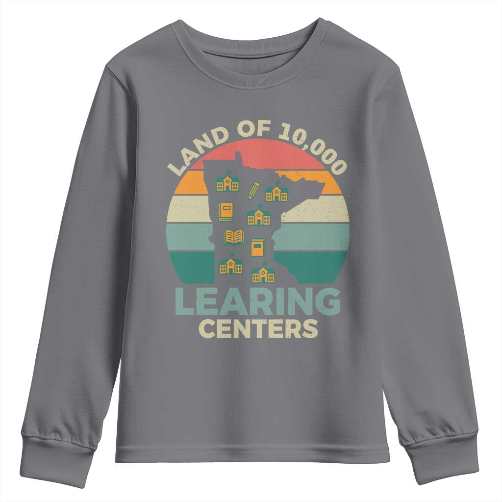 Funny Land Of 10000 Learing Center Youth Sweatshirt Anti Scam Awareness TS11 Charcoal Print Your Wear