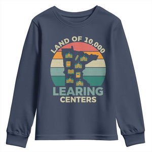Funny Land Of 10000 Learing Center Youth Sweatshirt Anti Scam Awareness TS11 Navy Print Your Wear