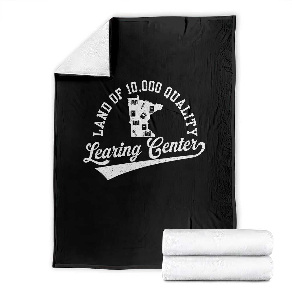 Funny Land Of 10000 Learing Center 2025 Throw Blanket Anti Scam Awareness School Quote TS11 Black Print Your Wear