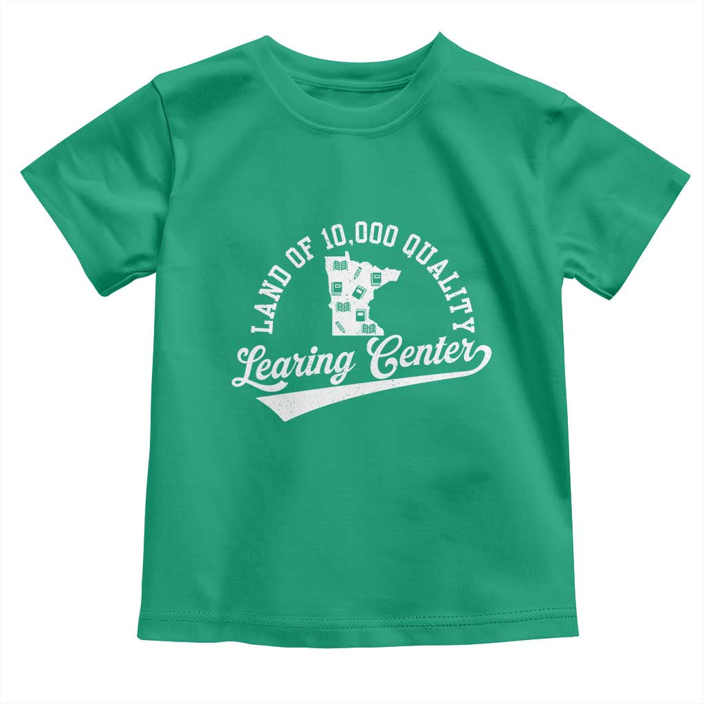 Funny Land Of 10000 Learing Center 2025 Toddler T Shirt Anti Scam Awareness School Quote TS11 Irish Green Print Your Wear