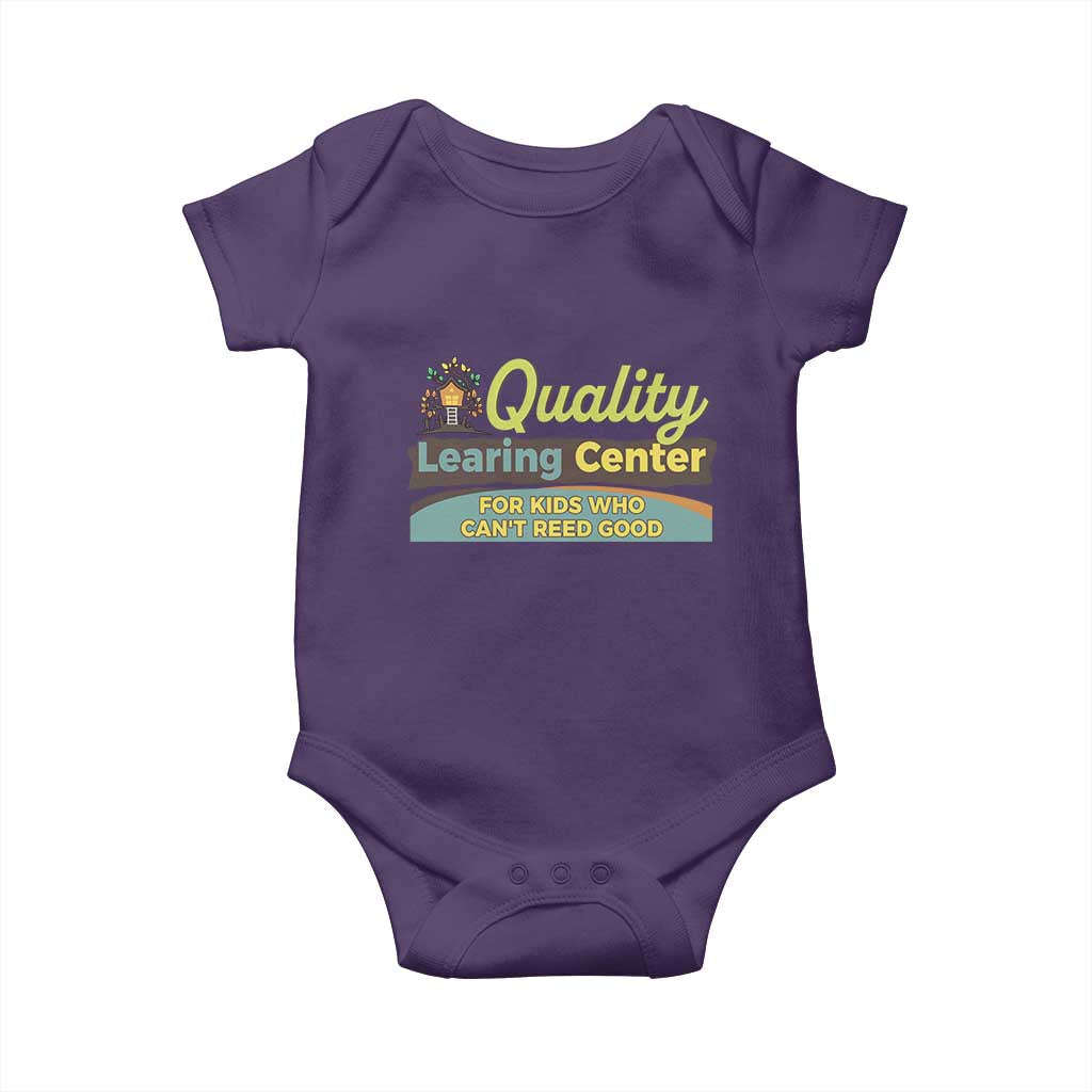 Funny Minnesota Learing Center For Kids Who Cant Reed Good Baby Onesie Anti Scam Awareness TS11 Purple Print Your Wear