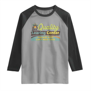 Funny Minnesota Learing Center For Kids Who Cant Reed Good Raglan Shirt Anti Scam Awareness TS11 Sport Gray Black Print Your Wear