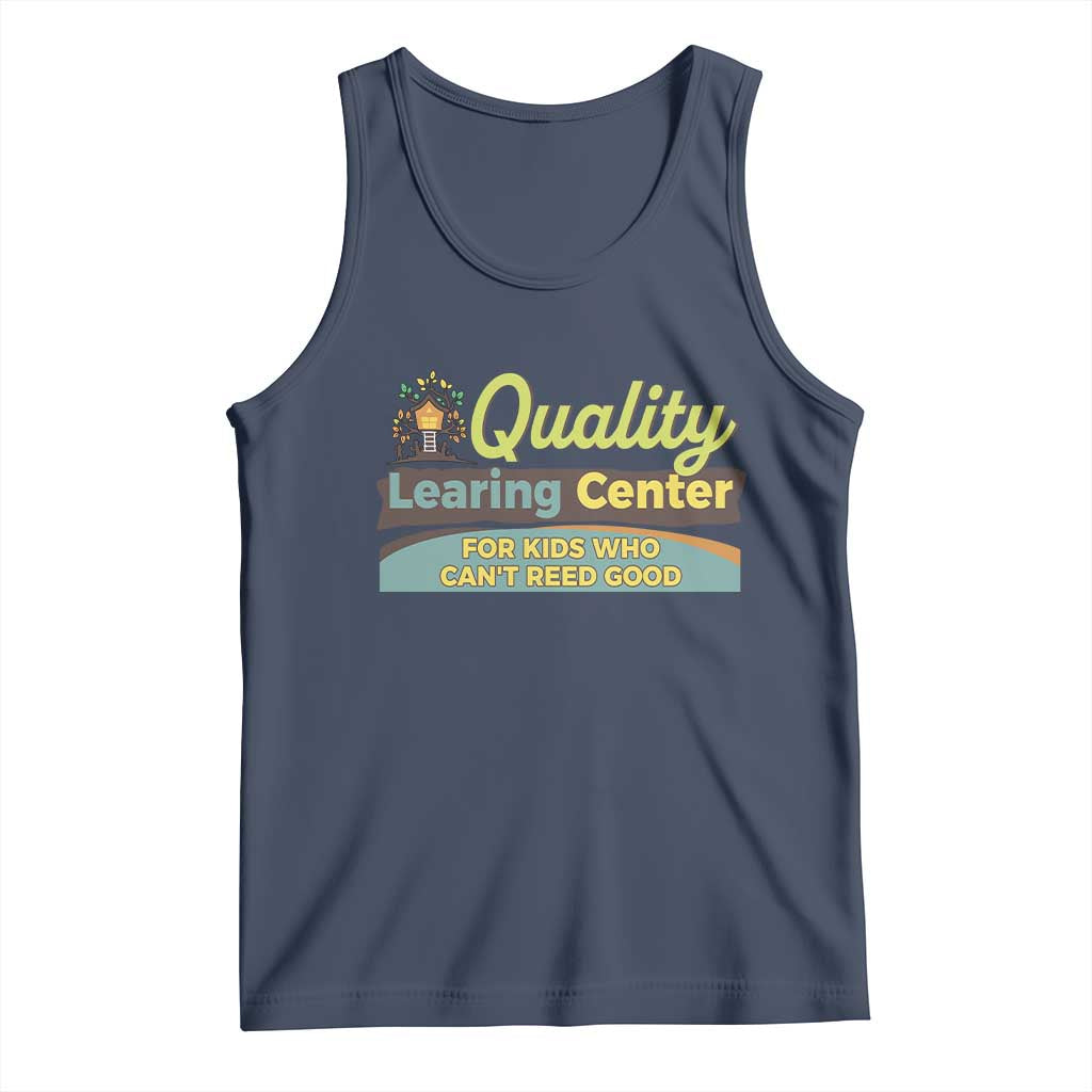 Funny Minnesota Learing Center For Kids Who Cant Reed Good Tank Top Anti Scam Awareness TS11 Navy Print Your Wear