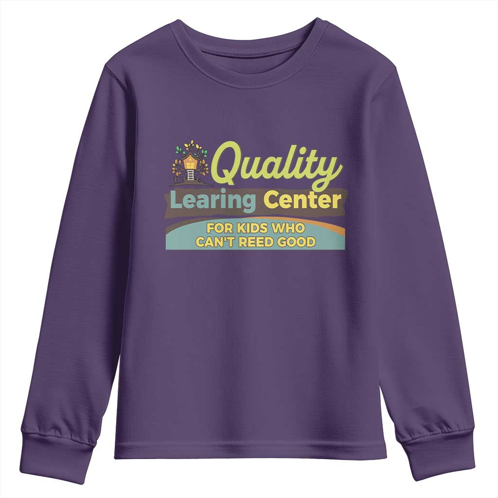 Funny Minnesota Learing Center For Kids Who Cant Reed Good Youth Sweatshirt Anti Scam Awareness TS11 Purple Print Your Wear
