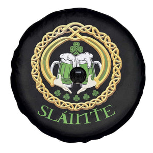 Funny Irish Beer Drinking St Patrick's Day Slainte Spare Tire Cover Claddagh Ring Celtic Shamrock TS11 Print Your Wear