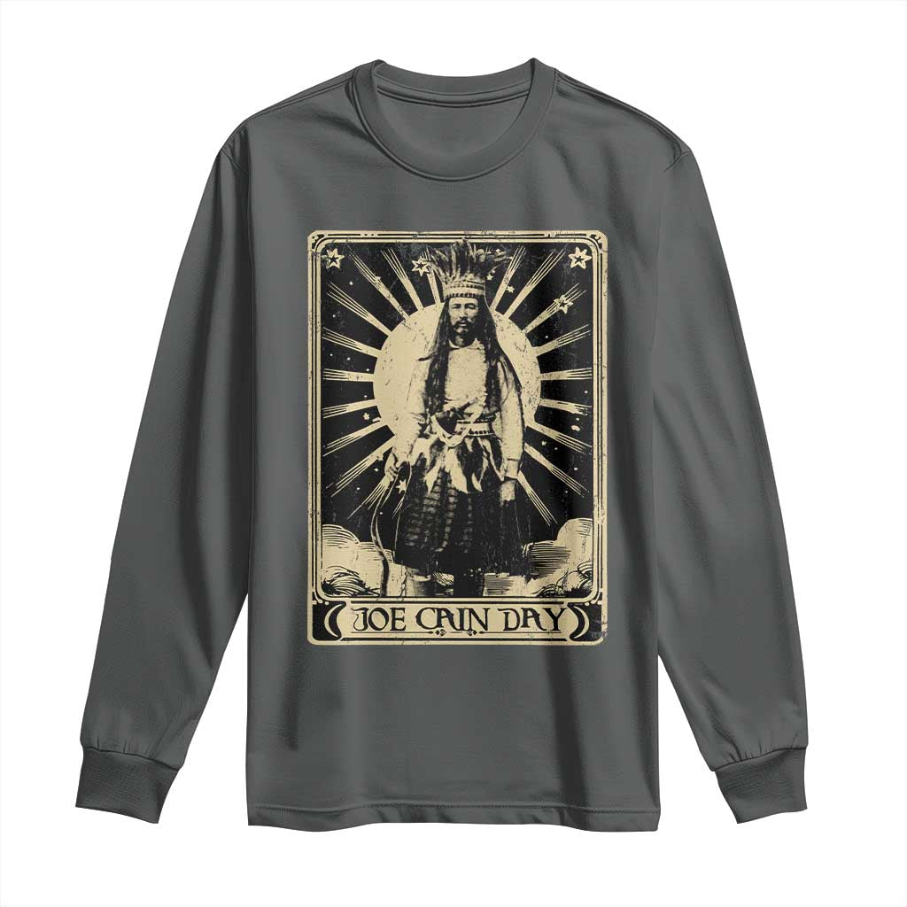 Funny Joe Cain Mardi Gras Long Sleeve Shirt Vintage Tarot Card TS11 Dark Heather Print Your Wear