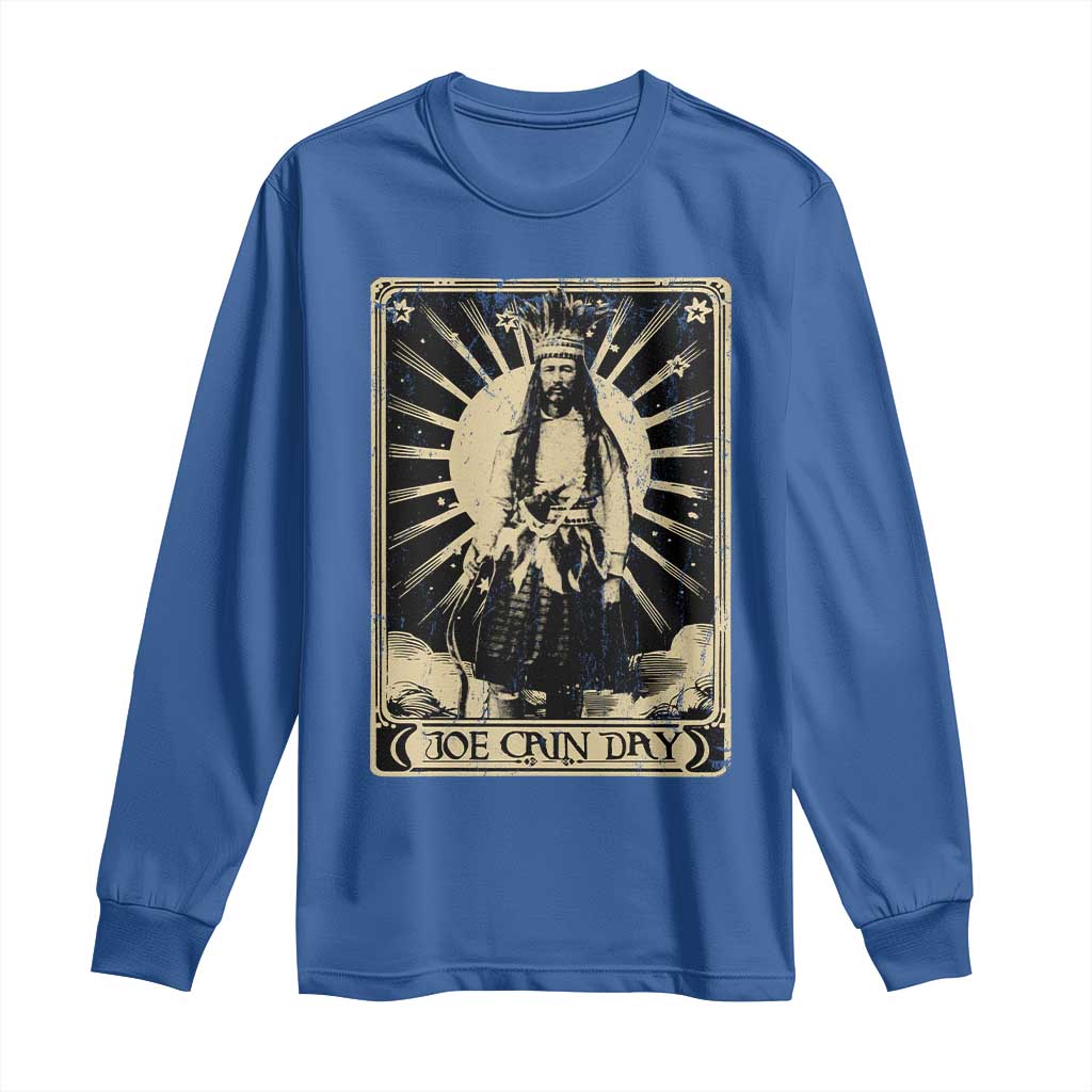 Funny Joe Cain Mardi Gras Long Sleeve Shirt Vintage Tarot Card TS11 Royal Blue Print Your Wear