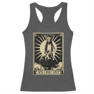 Funny Joe Cain Mardi Gras Racerback Tank Top Vintage Tarot Card TS11 Dark Heather Print Your Wear