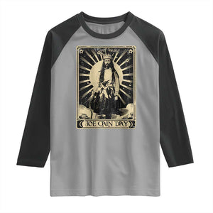 Funny Joe Cain Mardi Gras Raglan Shirt Vintage Tarot Card TS11 Sport Gray Black Print Your Wear