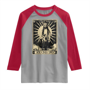 Funny Joe Cain Mardi Gras Raglan Shirt Vintage Tarot Card TS11 Sport Gray Red Print Your Wear