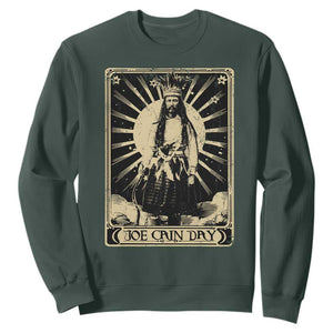 Funny Joe Cain Mardi Gras Sweatshirt Vintage Tarot Card TS11 Dark Forest Green Print Your Wear