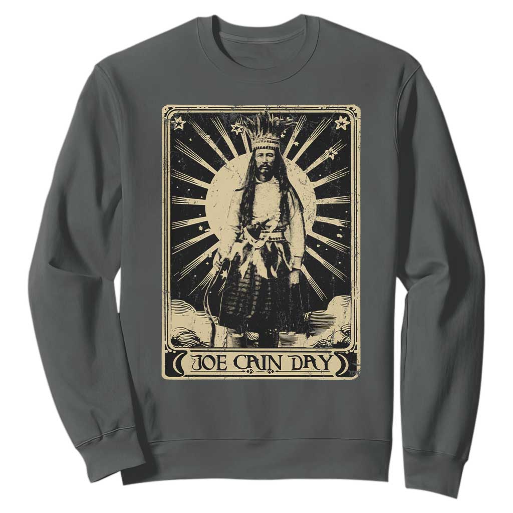 Funny Joe Cain Mardi Gras Sweatshirt Vintage Tarot Card TS11 Dark Heather Print Your Wear