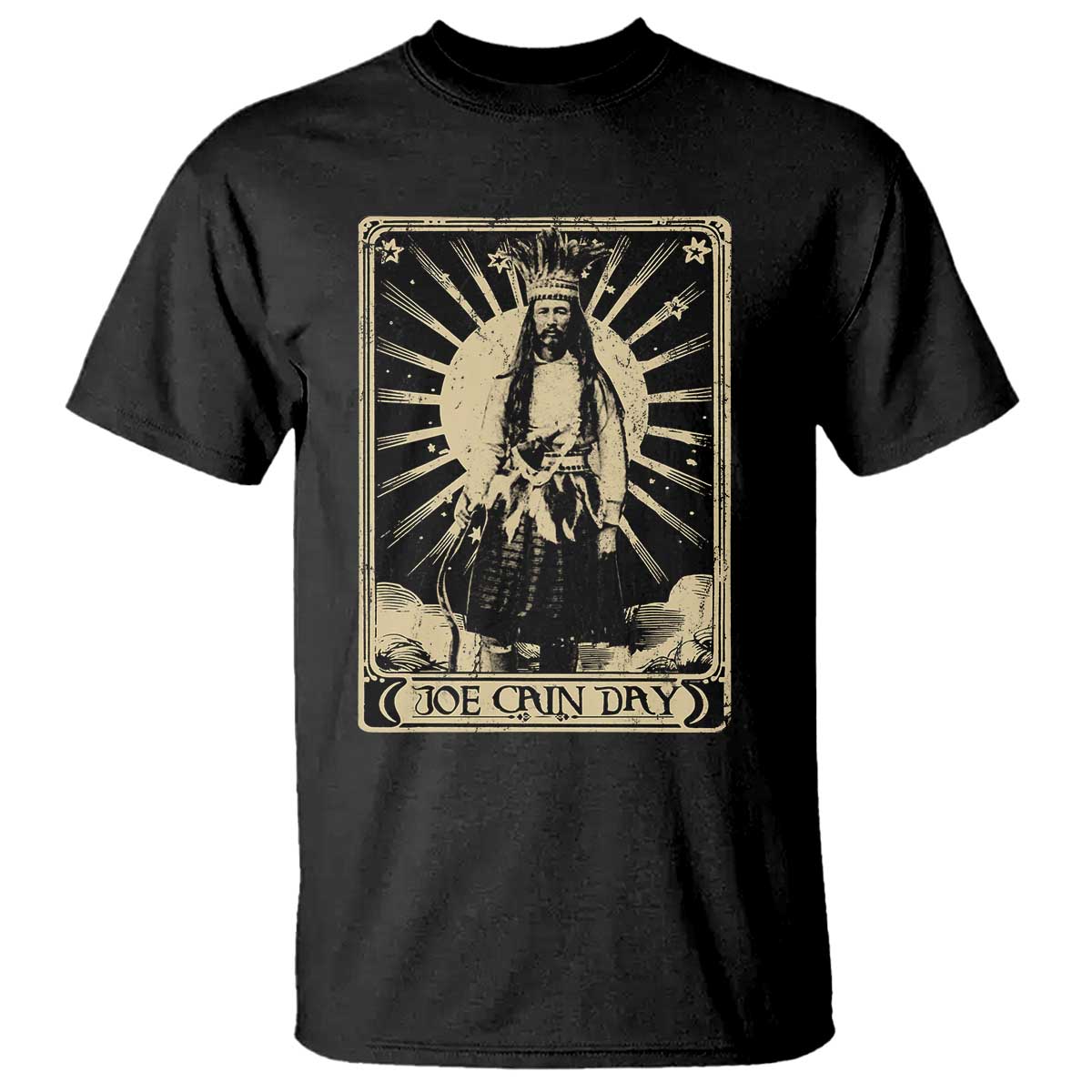 Funny Joe Cain Mardi Gras T Shirt Vintage Tarot Card TS11 Black Print Your Wear