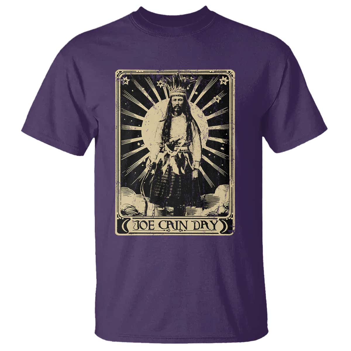 Funny Joe Cain Mardi Gras T Shirt Vintage Tarot Card TS11 Purple Print Your Wear