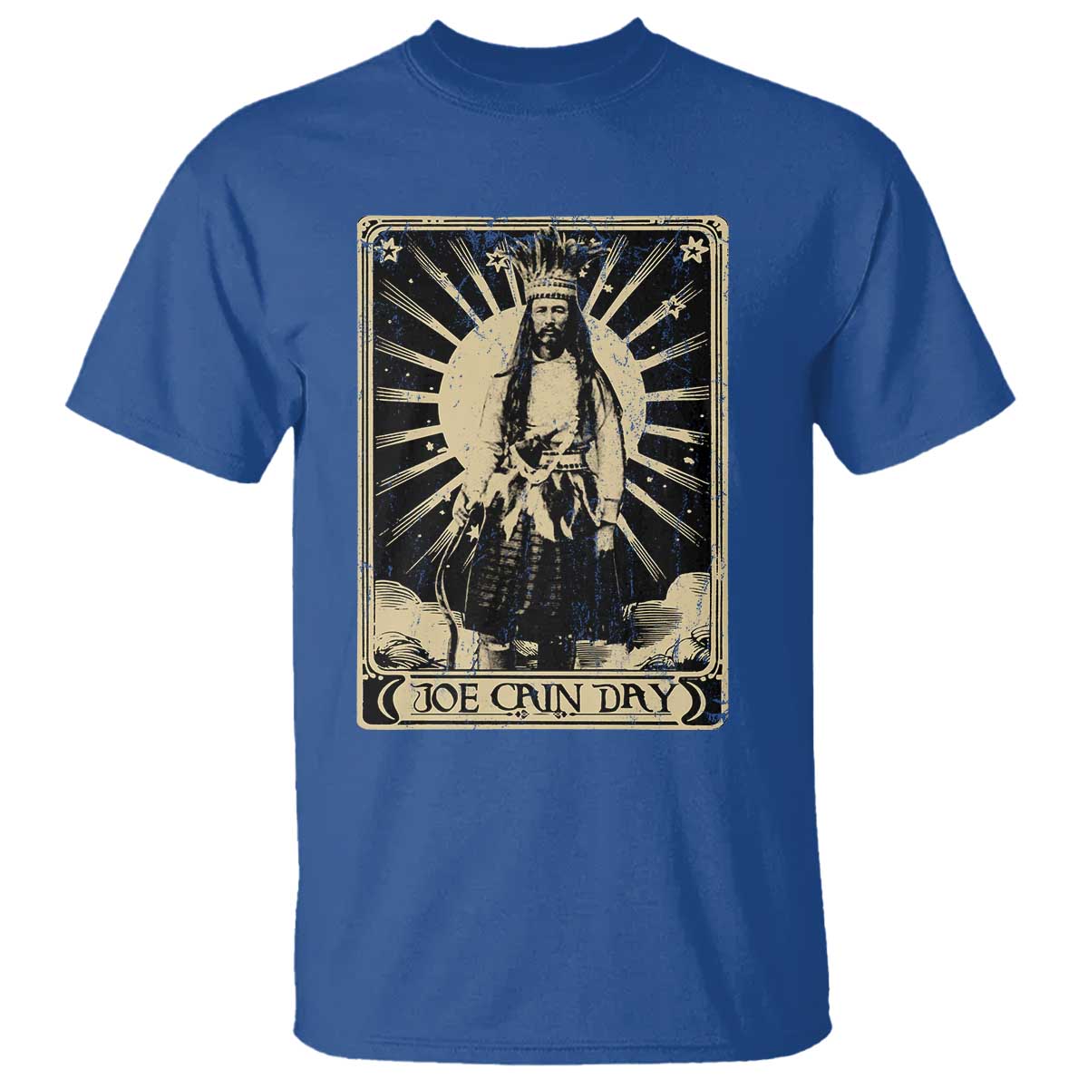 Funny Joe Cain Mardi Gras T Shirt Vintage Tarot Card TS11 Royal Blue Print Your Wear