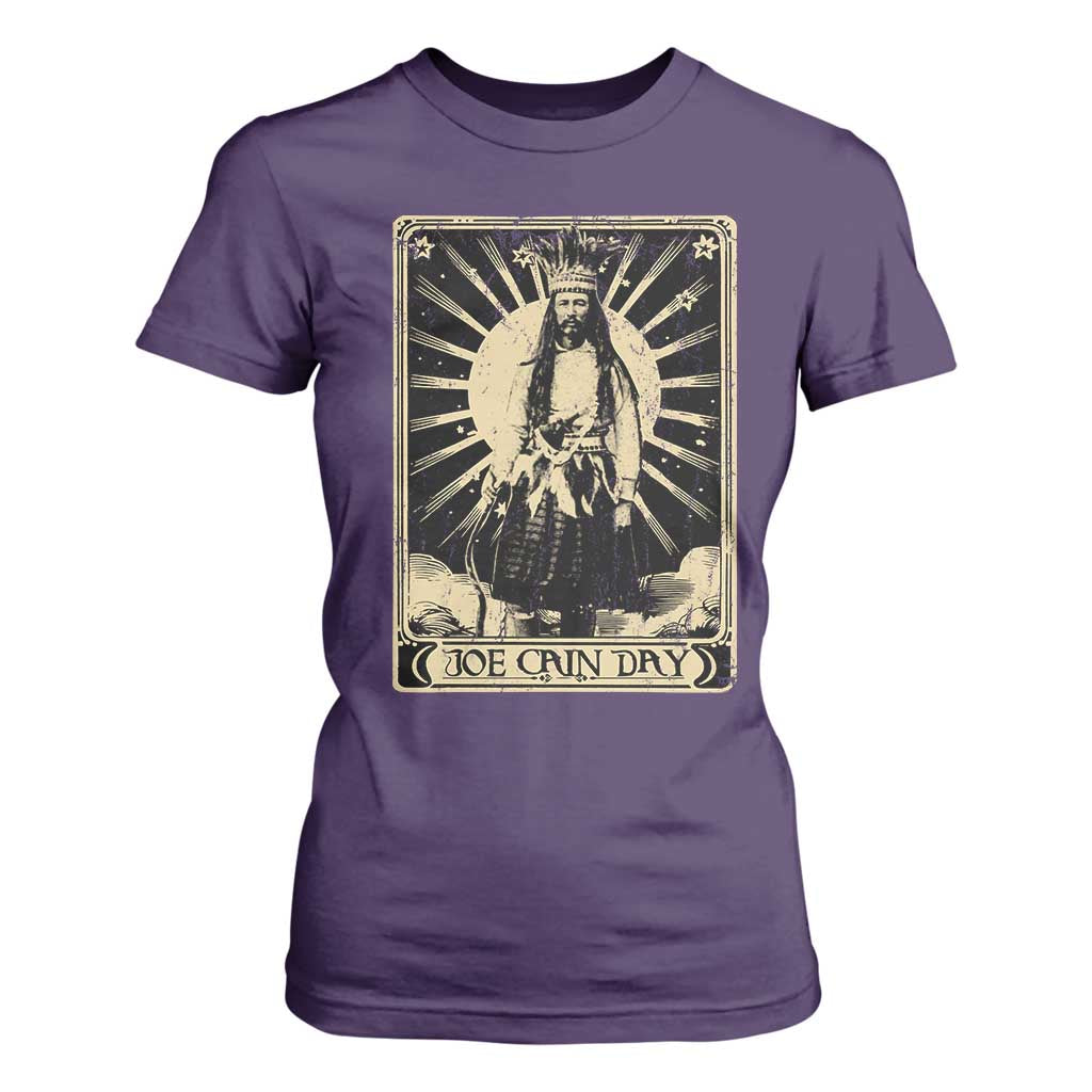 Funny Joe Cain Mardi Gras T Shirt For Women Vintage Tarot Card TS11 Purple Print Your Wear