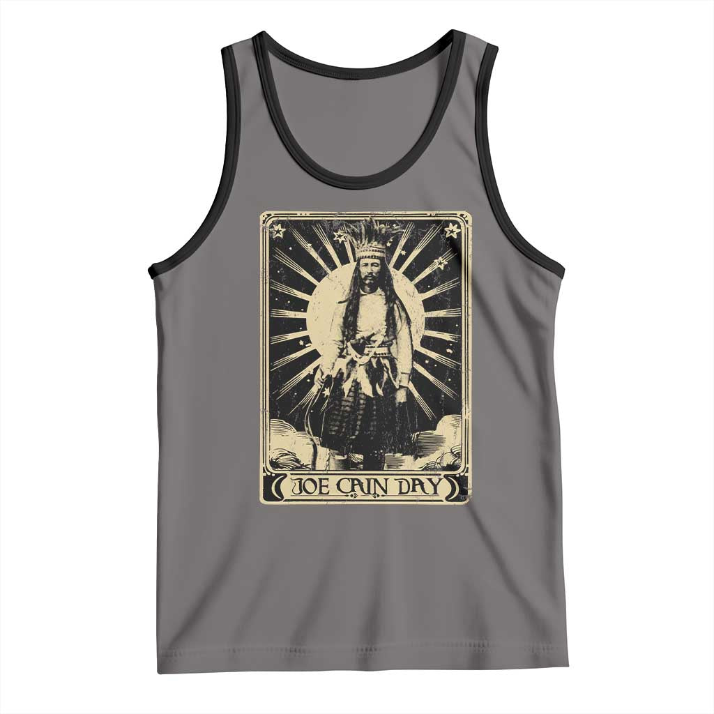 Funny Joe Cain Mardi Gras Tank Top Vintage Tarot Card TS11 Deep Heather Black Print Your Wear