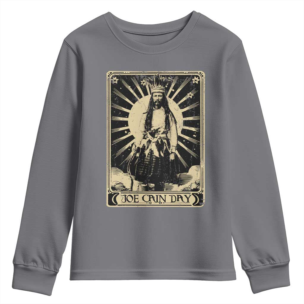 Funny Joe Cain Mardi Gras Youth Sweatshirt Vintage Tarot Card TS11 Charcoal Print Your Wear
