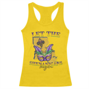 Funny Mardi Gras Let The Shenanigans Begin Racerback Tank Top Louisiana Map TS11 Daisy Print Your Wear
