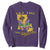 Funny Mardi Gras Let The Shenanigans Begin Sweatshirt Louisiana Map TS11 Purple Print Your Wear