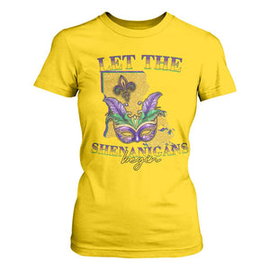 Funny Mardi Gras Let The Shenanigans Begin T Shirt For Women Louisiana Map TS11 Daisy Print Your Wear